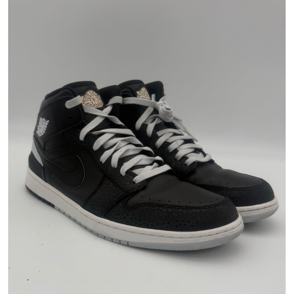 Jordan 1 Retro 86 Black Pure Platinum Safari 644490-010 Mens 11.5